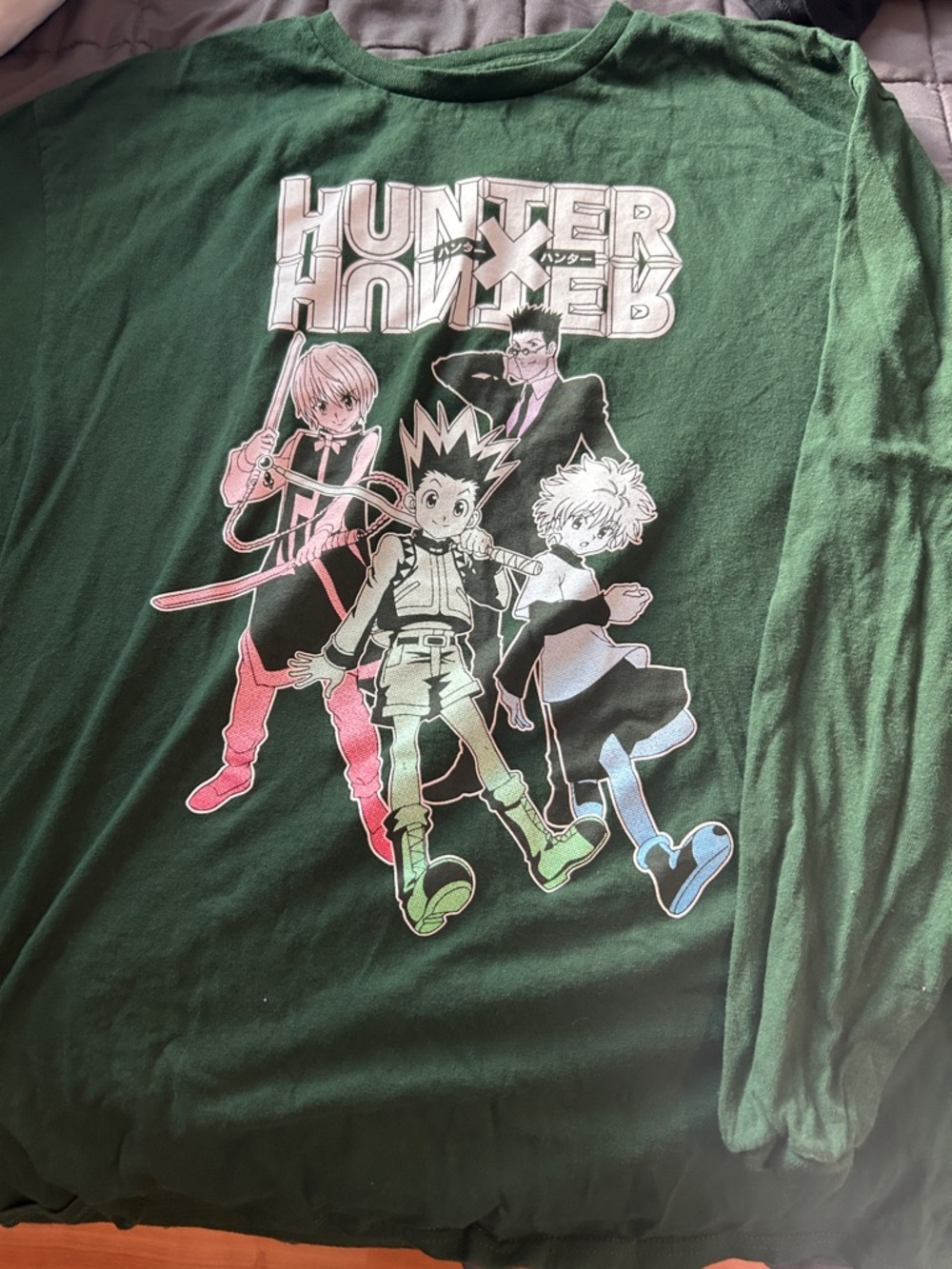 Hunter x Hunter Green Kids' Long Sleeve Graphic Tee
